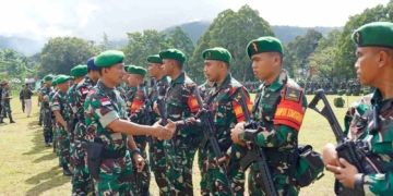 Pimpin Serah Terima Satgas Pamtas Statis, Danrem 172/PWY : Selalu Waspada dan Pahami Tugas Pokok