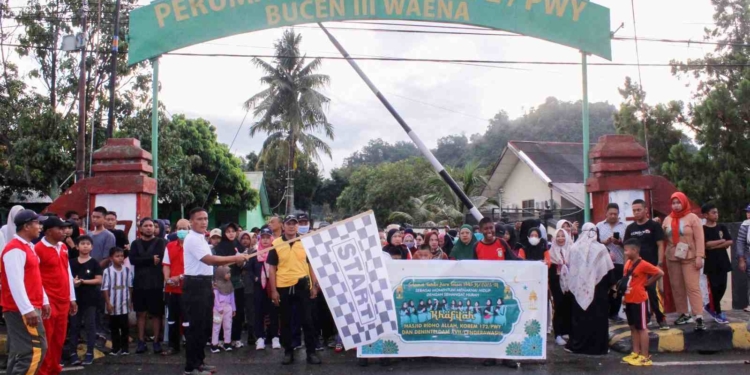 Semarak Tahun Baru Islam, Prajurit Korem 172/PWY Meriahkan Jalan Santai Se-Distrik Heram