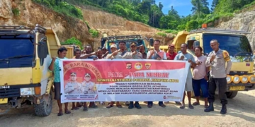 Polsek Muara Tami Gelar Para-Para Numbay Bersama Supir Truk