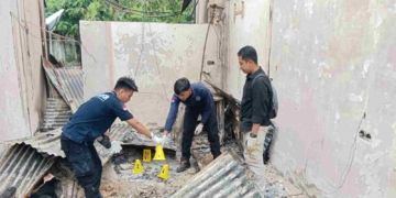 Bid Labfor Polda Papua Bersama Polres Jayapura Lakukan Olah TKP Kasus Kebakaran Gedung Pemerintahan Jayapura