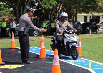Kapolres Keerom Launcing Aturan Baru Ujian Praktek SIM