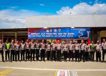 Dir Lantas Polda Papua Launching Sirkuit Uji Praktek SIM Roda Dua