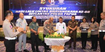 Dit Lantas Polda Papua Gelar Syukuran Hari Lalu Lintas Bhayangkara ke-68 Tahun 2023