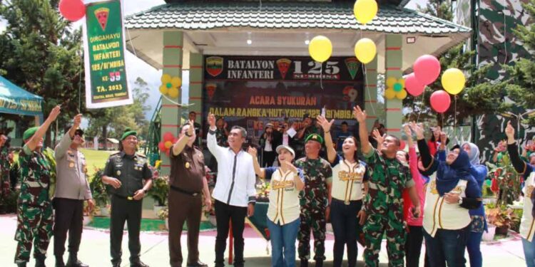 Kemeriahan Perayaan HUT Batalyon Infanteri 125/SMB Ke-59 Oleh Seluruh Prajurit Dan Masyarakat