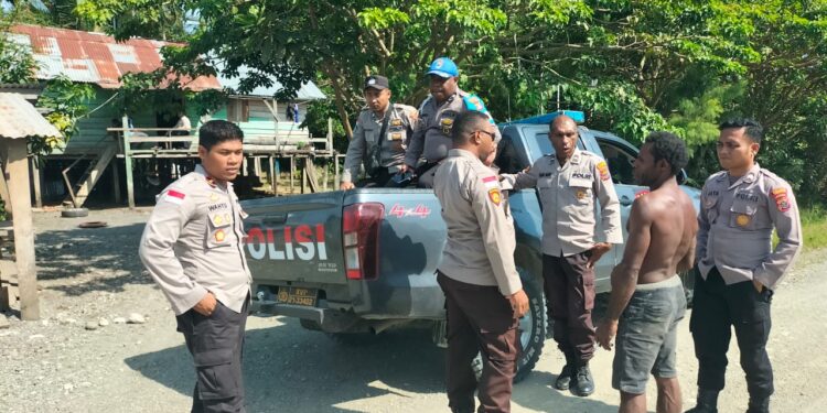 Jaga Kamtibmas di Perbatasan RI-PNG, Bentuk Cooling System Polsek Arso Timur Jelang Pemilu 2024