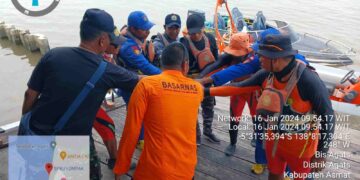 Polres Asmat dan Tim SAR Gabungan Tingkatkan Pencarian Korban Hilang di Perairan Asmat