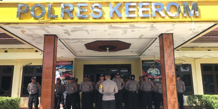 Jelang Pemilu 2024, Sebanyak 31 Personil Polda Papua BKO di Polres Keerom