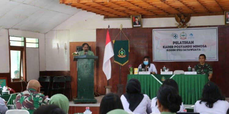 Persit KCK Kodim 1702/Jayawijaya Gelar Pelatihan Keterampilan Dasar Kader Posyandu