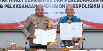 Hadapi Potensi Ancaman Pemilu 2024, Polda Papua Gandeng Maskapai Trigana Air