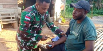 Satgas TMMD KE-119 Beri Yankes Gratis Kepada Masyarakat Po Epe