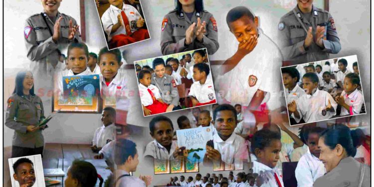 Srikandi Polri Masuk Wilayah Seram Taburkan Senyuman