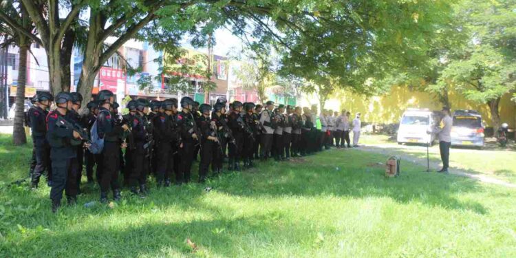 Sidang Pleno KPU Kab. Jayapura Polisi Siagakan 100 Personil