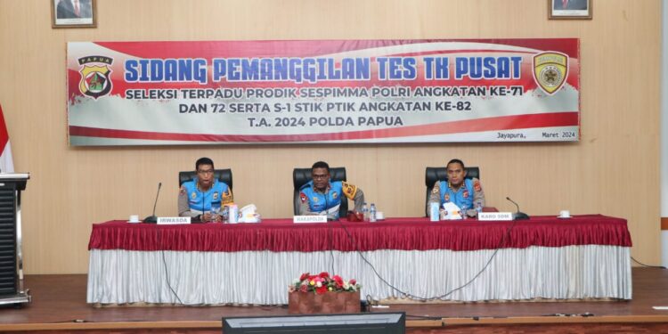 Wakapolda Papua Ikuti Sidang Tes Pusat Seleksi Sespimma dan S-1 STIK PTIK T.A 2024