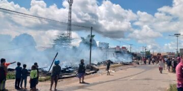 Kepolisian Resor Boven Digoel Selidiki Penyebab Kebakaran 7 Petak Kios di Kampung Sukanggo