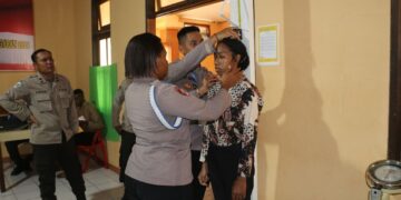 Peserta Ikuti Rikmin Awal Penerimaan Polri 2024 di Polres Jayapura