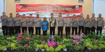 Polda Papua Tanda Tangani NPHD Dengan Pemprov Papua Tengah