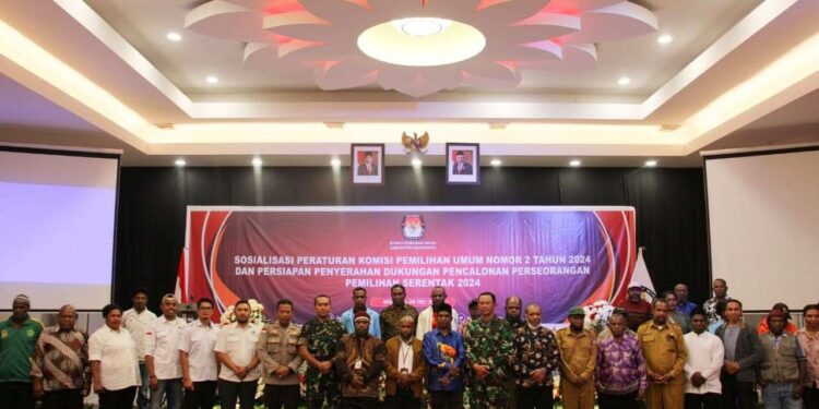 Sosialisasi Peraturan KPU Kab. Jayawijaya, Kodim 1702/JWY Siap Lancarkan Pemilu Damai