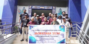 Kantor Imigrasi  Kelas  1 TPI Jayapura  Mengelar Operasi “JAGRATARA” Pengawasan Orang Asing Serentak di Seluruh Wilayah Indonesia Tahun 2024
