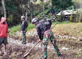 Bentuk Kepedulian Kepada Masyarakat, Satgas Yonif 753/AVT Laksanakan Silaturahmi