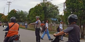 Polres Sarmi Intensifkan Pengaturan Lalu Lintas di Titik Rawan