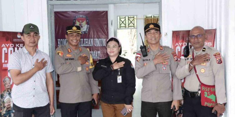 Ciptakan Pilkada Damai, Kapolres Asmat Jalin Silaturahmi ke KPU