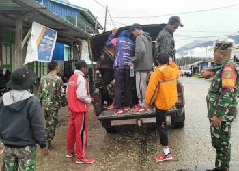 Danramil 1703-02/Tigi Mendukung Penuh dan Pantau Langsung Kegiatan Latihan Paskibraka Kab. Deiyai