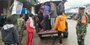 Danramil 1703-02/Tigi Mendukung Penuh dan Pantau Langsung Kegiatan Latihan Paskibraka Kab. Deiyai