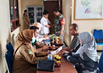 Peduli Kesehatan, Personel Koramil Ulilin Rutin Lakukan Pemeriksaan Kesehatan