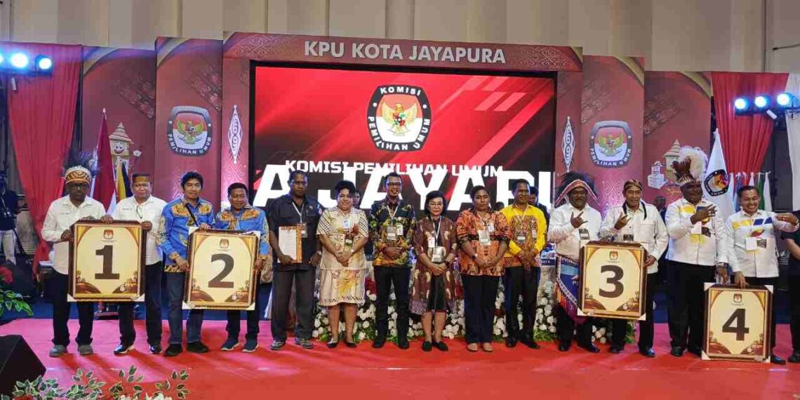 Empat Pasang Calon Walikota dan Wakil Walikota Jayapura Resmi Peroleh Nomor Urut