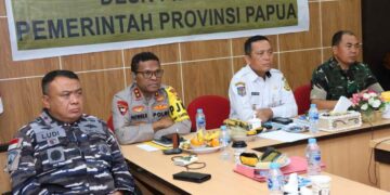 Kapolda Papua Bersama Forkopimda Papua Ikuti Vicon Pemantauan Penyelenggaraan Pilkada Serentak 2024