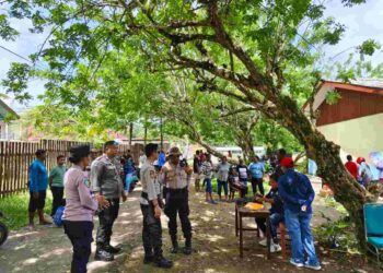 Polres Supiori Gencar Laksanakan Patroli di Tiap TPS Guna Ciptakan Pemilihan yang Aman dan Kondusif