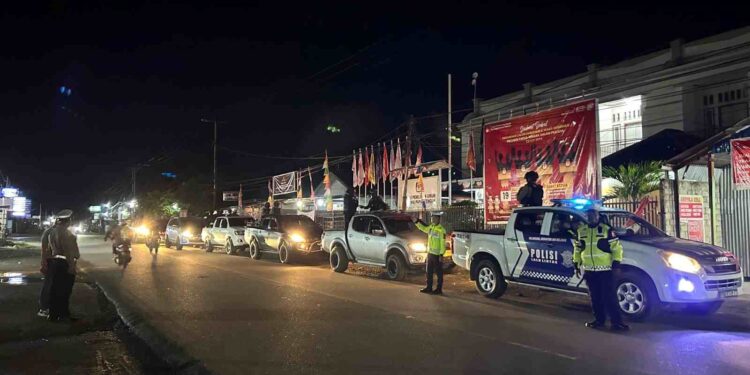 Patroli Show of Force Satgas OMPC II Polda Papua di Nabire, Wujud Kesiapsiagaan Amankan Pilkada Papua Tengah