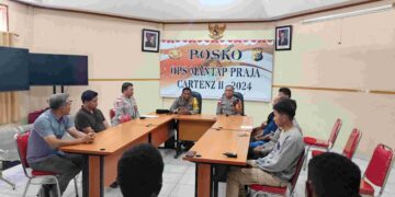 Kunjungan Kerja LO Polda Papua Pegunungan Dalam Rangka Cipta Kondisi Kamtibmas Pada Pilkada 2024 Di Polres Tolikara