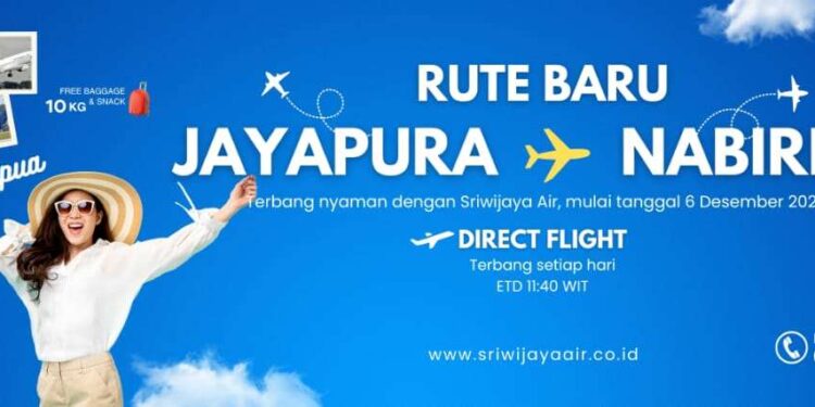 Sriwijaya Air Perluas Jaringan Penerbangan di Papua, Perkenalkan Rute Baru dari dan ke Nabire