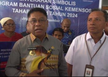 Ribuan Bansos  Disalurkan Kemensos RI Bagi Masyarakat di Kota Jayapura