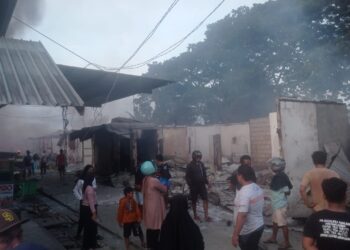 Polres Jayapura  Tangani Kasus Kebakaran Pasar Baru Sentani