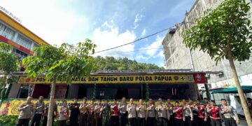 Kaopsda Papua Cek Pos Pengamanan, Pastikan Kesiapan Personel Amankan Natal dan Tahun Baru