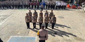 Kapolresta Pimpin Upacara Penyerahan Jabatan dan Serah Terima Jabatan Polresta Jayapura Kota