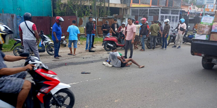 Akibat Dipengaruhi Miras, Seorang Remaja Terlibat Tabrakan dengan Beberapa Pengendara Motor