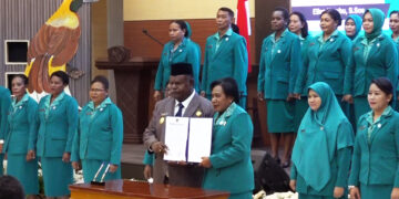 Setelah dilantik, Ketua PKK Provinsi PBD Lantik Ketua Posyandu di 6 Kabupaten Kota