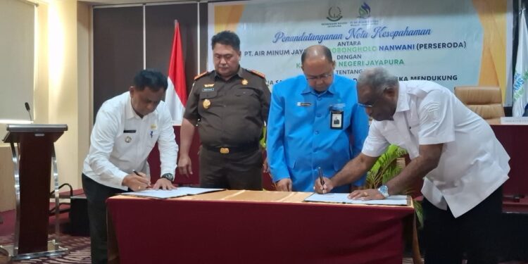 PT Air Minum Jayapura Resmi Jalin Kerja Sama Dengan Kejaksaan Negri Jayapura