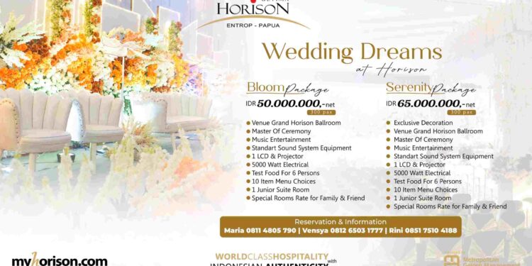 Rayakan Momen Istimewa Bersama Horison Ultima Entrop Lewat Paket Pernikahan Spesial Bloom dan Serenity Package