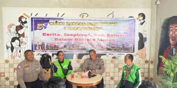 Dit Lalulintas Polda Papua gelar Ngopi Bareng Bersama Ojek Online di Kota Jayapura