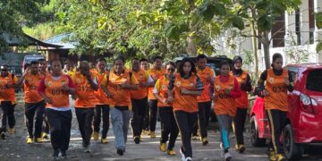 Polres Nabire tutup pelaksanaan Kesamaptaan Jasmani berkala semester I tahun 2025.