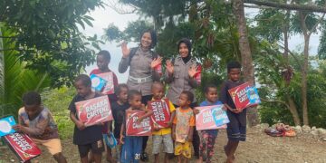 Duet Si-Ipar dan Keladi Sagu Ops Rasaka Cartenz 2025 Polresta Hadir di Kampung Tolikara