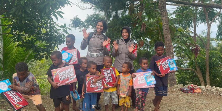 Duet Si-Ipar dan Keladi Sagu Ops Rasaka Cartenz 2025 Polresta Hadir di Kampung Tolikara