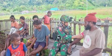 TNI Peduli, Berikan Pelayanan Kesehatan Bagi Masyarakat Mamberamo Raya