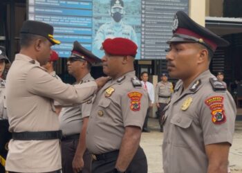 54 Personel Polresta Naik Pangkat Hari Ini, 6 Anggota Lainnya Diberikan Reward