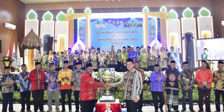 Cetak Generasi Qur’an, Aspers Danpasmar 3 Hadiri Penutupan STQH Ke-1 Tingkat Provinsi Papua Barat Daya