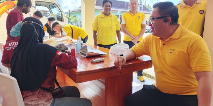 Polda Papua Tengah Gelar Donor Darah Sambut Hari Bhayangkara ke-79